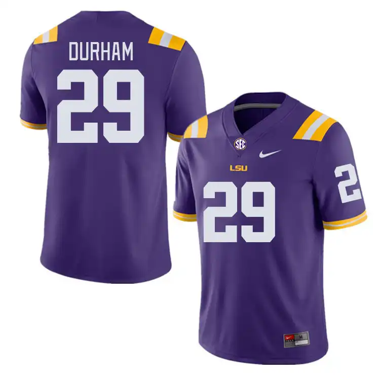 Men's LSU Tigers Caden Durham #29 Purple NCAA Football Jersey